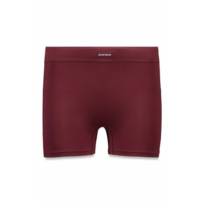 Pantalón corto sin costuras granate
