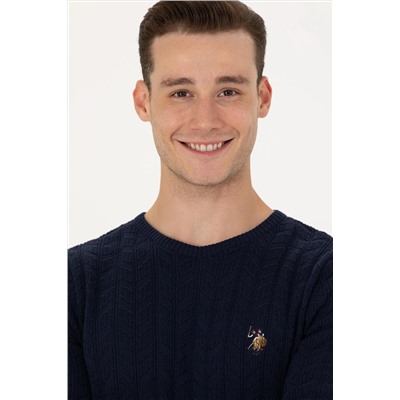 Erkek Lacivert Basic Kazak