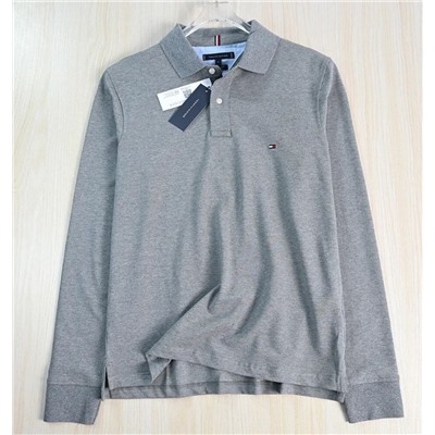 Мужская хлопковая вышитая рубашка-поло прямого кроя ТОММИ ХИЛФИГЕ*Р