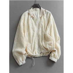 Красивый ажурный бомбер / куртка на молнии