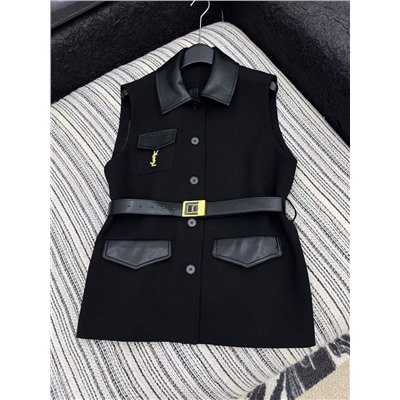 Стильный женский жилет с лацканами  Yve*s Sain*t Lauren*t