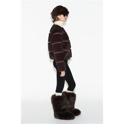 SHORT FAUX FUR COAT HEIQ XREFLEX™ SKI COLLECTION