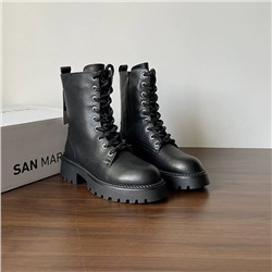 Женские кожаные ботинки на толстой подошве, экспорт