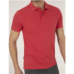 Kırmızı Slim Fit Polo Yaka Basic Tişört