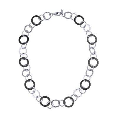 Колье (покрытие родий, черный родий 59см), Есть комплект