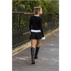 CONTRAST KNIT CARDIGAN