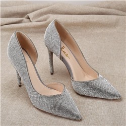 Ослепительные лодочки украшенные стразами на высоком каблуке - 10см. Экспорт