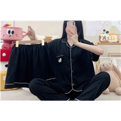 Пижама 3 в 1 с рубашкой брюками и шортами, Арт. 3223