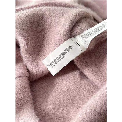 Женский мягкий укороченный пуловер из пушистой пряжи с короткими рукавами и молнией ЗАР*А