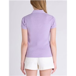 HALF ZIP PUFF SLEEVE HEATHER POLO SHIRT