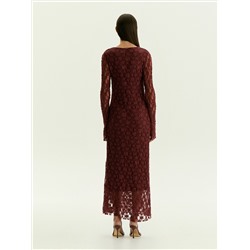 Кружевное платье макси, PL1764/lampone