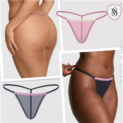 PINK LACE V-STRING PANTY