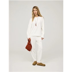 Белый свитшот из хлопка