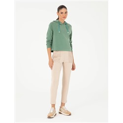 Yeşil Regular Fit Modal Kumaş Sweatshirt