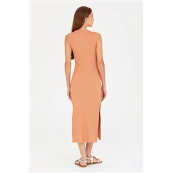 Kadın Kiremit Örme Elbise