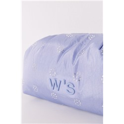 Neceser grande acolchado azul strass