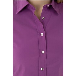 Kadın Violet Uzun Kollu Basic Gömlek