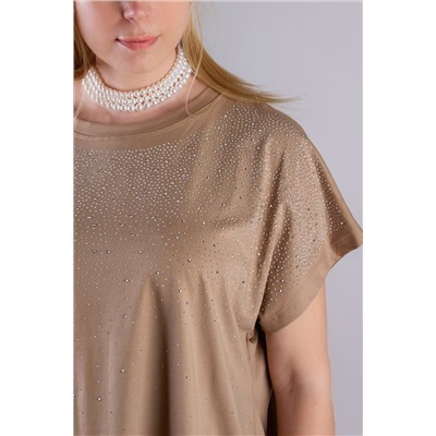 Нарядная футболка со стразами, арт.6167