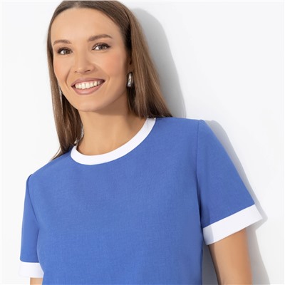 Футболка прямого силуэта, Романтика с перчинкой (синяя)