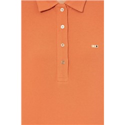 Kadın Kiremit Polo Yaka Sweatshirt