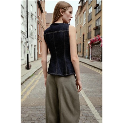 CHALECO Z1975 ENTALLADO DENIM