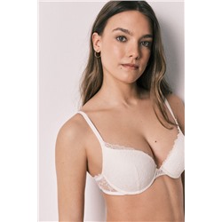 Sujetador push up encaje blanco GORGEOUS