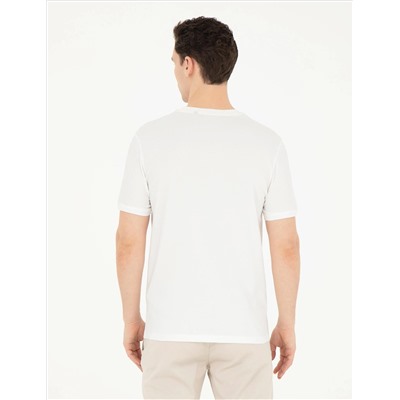 Ekru Slim Fit Tişört