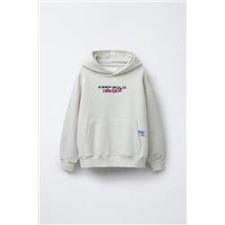 SLOGAN PRINT HOODIE