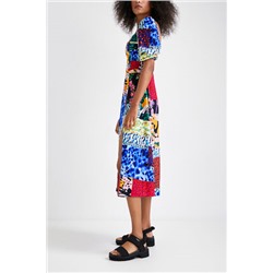 Vestido evasé animal print