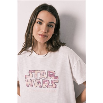 Pijama largo manga corta algodón Star Wars