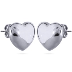 Серьги Сердцебиение (покрытие родий), Есть комплект