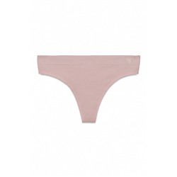 Tanga ancha canalé sin costuras rosa