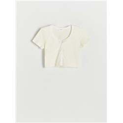 Crop Top mit hohem Baumwollanteil