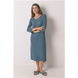 Camisón midi viscosa verde