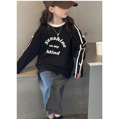 Лонгслив для девочек. Хлопок 100%