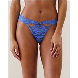 Tanga de encaje azul