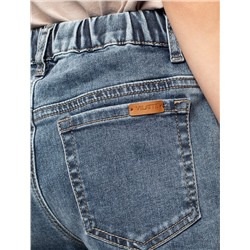 Эластичные джинсы с поясом на резинке