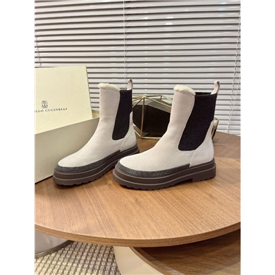 Осенне-зимние бархатные ботинки "Челси"   БРУНЕЛЛО КУЧИНЕЛЛ*И