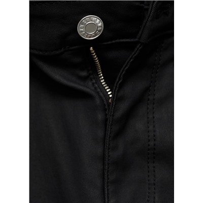 Jeans skinny tiro medio encerados