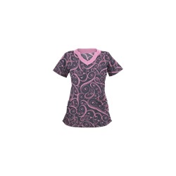 UA Windy Granite Print Scrub Top