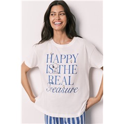 Pijama Snoopy manga corta algodón Happy