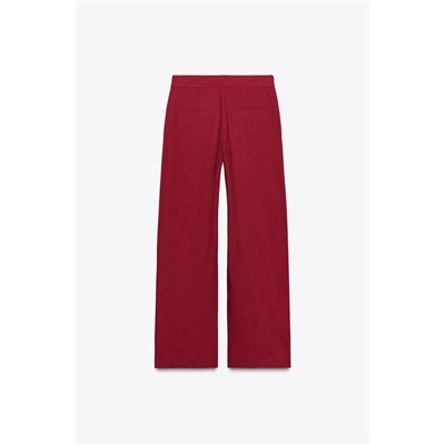 HIGH-WAIST STRAIGHT-LEG TROUSERS