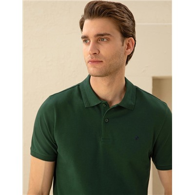 Koyu Yeşil Slim Fit Basic Tişört