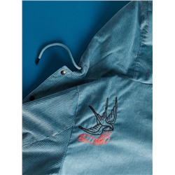 UNISEX Kapuzenjacke aus Cord mit Stickerei