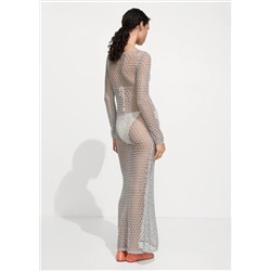 Vestido crochet lúrex