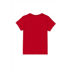 Erkek Çocuk Kırmızı Bisiklet Yaka Tişört