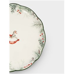 Тарелка закусочная, 20 см, керамика D, зеленая, Лошадка, Festival