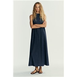 VESTIDO HALTER DENIM TRF