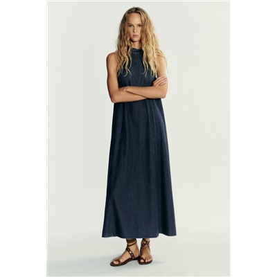 VESTIDO HALTER DENIM TRF