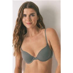 Sujetador push up GORGEOUS algodón kaki